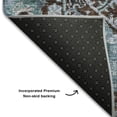 thumbnail image 5 of Addison Rugs Mayfield Premium Machine Washable Traditional Damask Chocolate Rectangle Rug, 8' x 10', 5 of 6