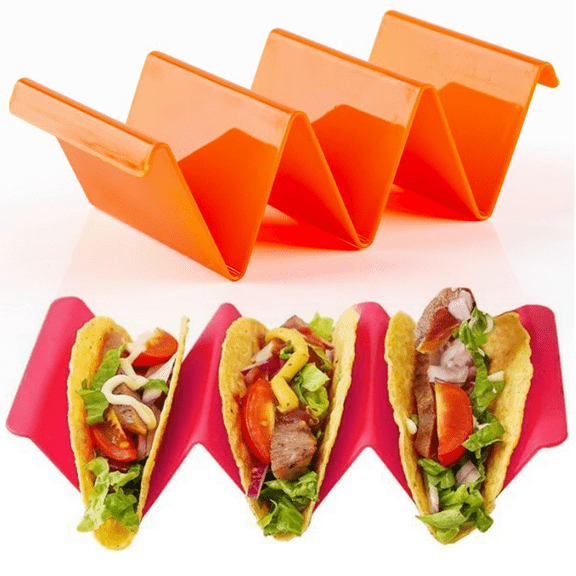 Fmxomd Plastic Multicolor Corrugated Taco HOLDERSs Tray Quesadilla HOLDERSs