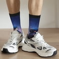 thumbnail image 5 of Goofa Lantern On Snow With Christmas Printed Men's Crew Socks, Soft Durable Breathable Moisture-Wicking with Odor Control Cotton socks, 5 of 9