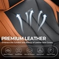 thumbnail image 3 of FLORICH Full Set Leather Car Seat Covers, Waterproof Front and Rear Seat Covers for Cars, Automotive Seat Protector Fit for Most Car SUV Truck, Brown & Black, 3 of 10