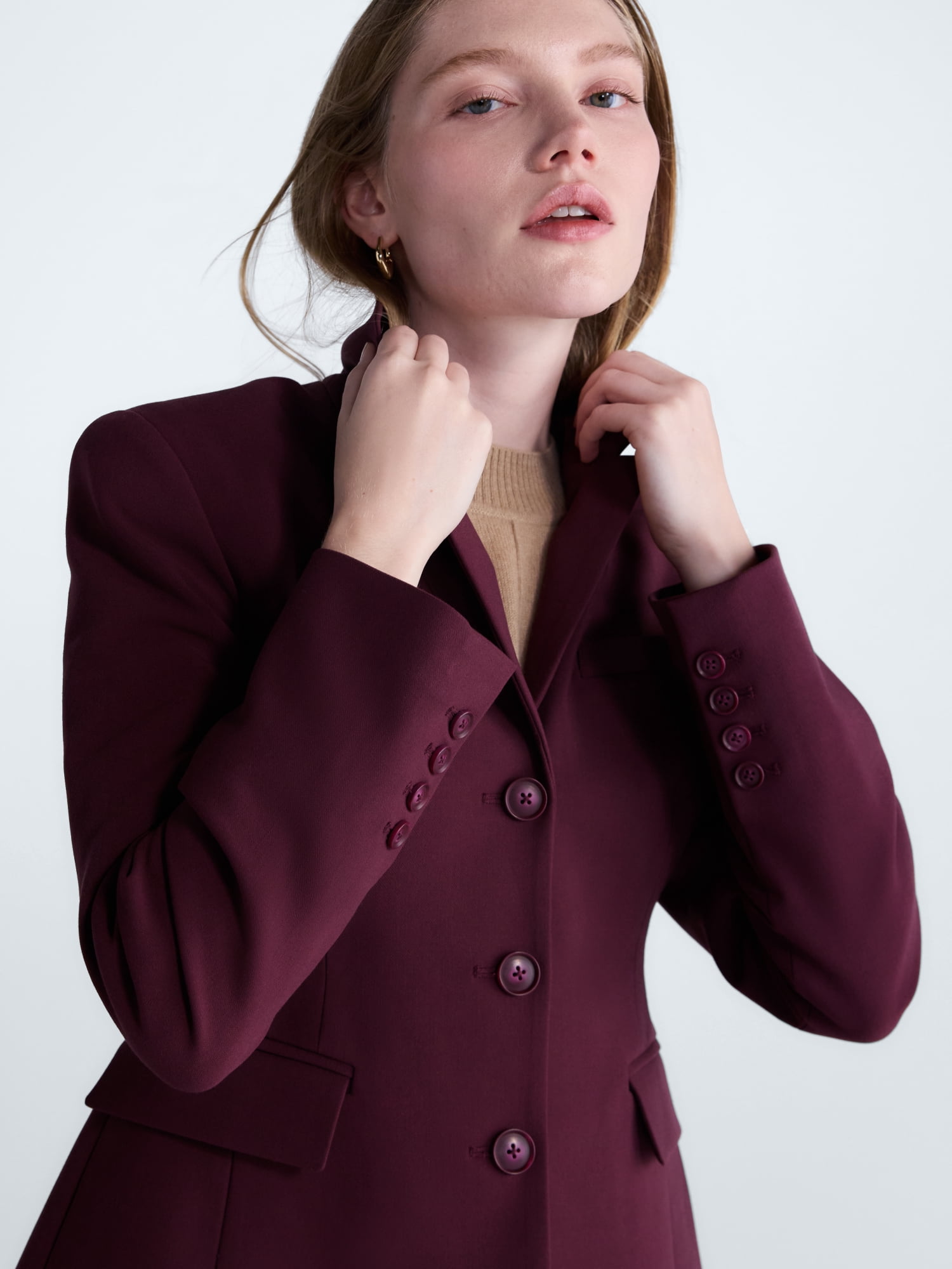 Scoop Women's and Women's Plus Notched Hourglass Blazer, Sizes XS-XXL