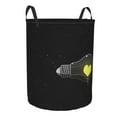 thumbnail image 2 of LNWH Laundry Basket, Yellow Heart in the Bulb Pattern Foldable Laundry Hamper With Handles Waterproof, Small, 2 of 8