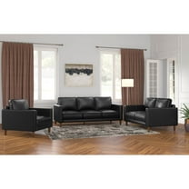 Leather Living Room Set - 3 Piece Sofa, Loveseat, Chair - Modern Furniture