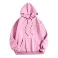 thumbnail image 5 of SwiftWear Funny Puppy Print Women's Hoodie Long Sleeve Casual Pullover with Dandelion Design, Soft Oversize Loungewear for Pet Lovers Pink, 5 of 5