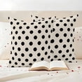 thumbnail image 4 of Pack of 2 Outdoor Pillow Covers 16x16 Inch Waterproof Wave Point Black Throw Pillow Covers,Decorative Couch Pillow Shams Protectors Modern Minimalist Geometric on Linen Patio Cushion Pillowcases, 4 of 8
