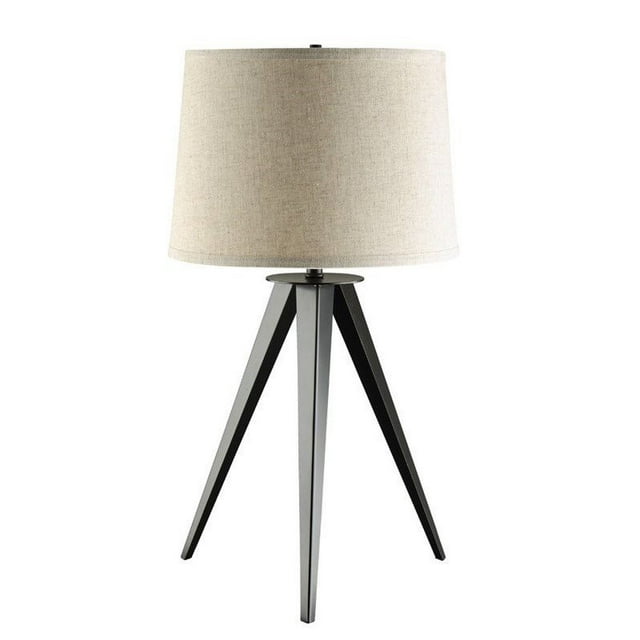 Coaster Lampe de Table en Métal Mi-Siècle avec Base Trépied en Noir