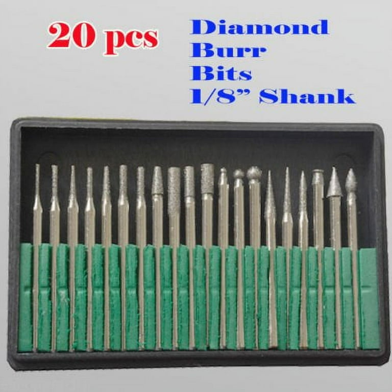 TSV 20 Pack Tungsten Carbide Cutting Burr Set Dremel Drill Bits Rotary Grinder Grinding TSV 20 Pack Tungsten Carbide Cutting Burr Set Dremel Drill Bits Rotary Grinder Grinding