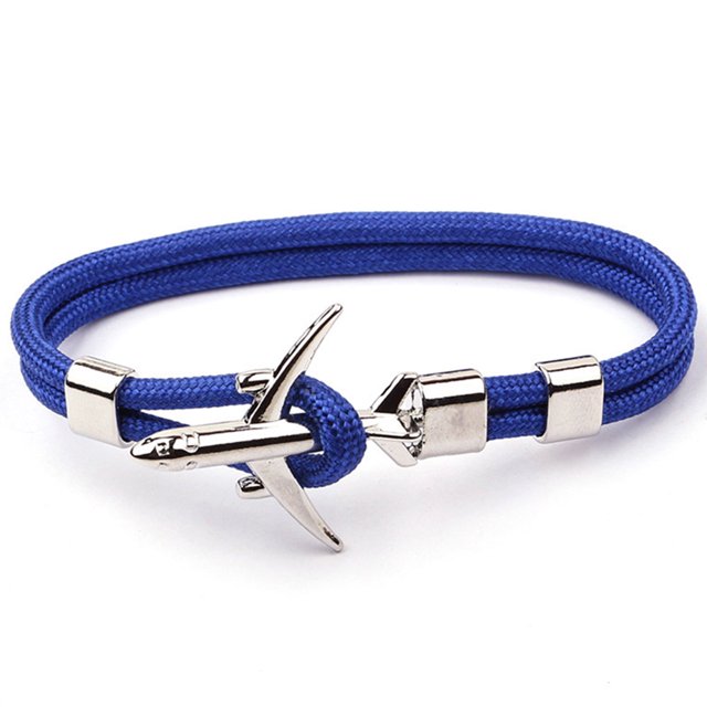 Fashion Anchor Airplane Bracelet Personalized Polyester Rope Bracelet Great Gift for Women Men New