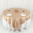 thumbnail image 3 of BalsaCircle 72" x 72" Nude Square Satin Table Overlays Wedding Party Tablecloth Linens Dinner, 3 of 8