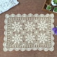 thumbnail image 5 of Rectangular Cotton Handmade Crochet Lace Table Runner Doilies Table Dresser Scarf Décor, 5 of 7