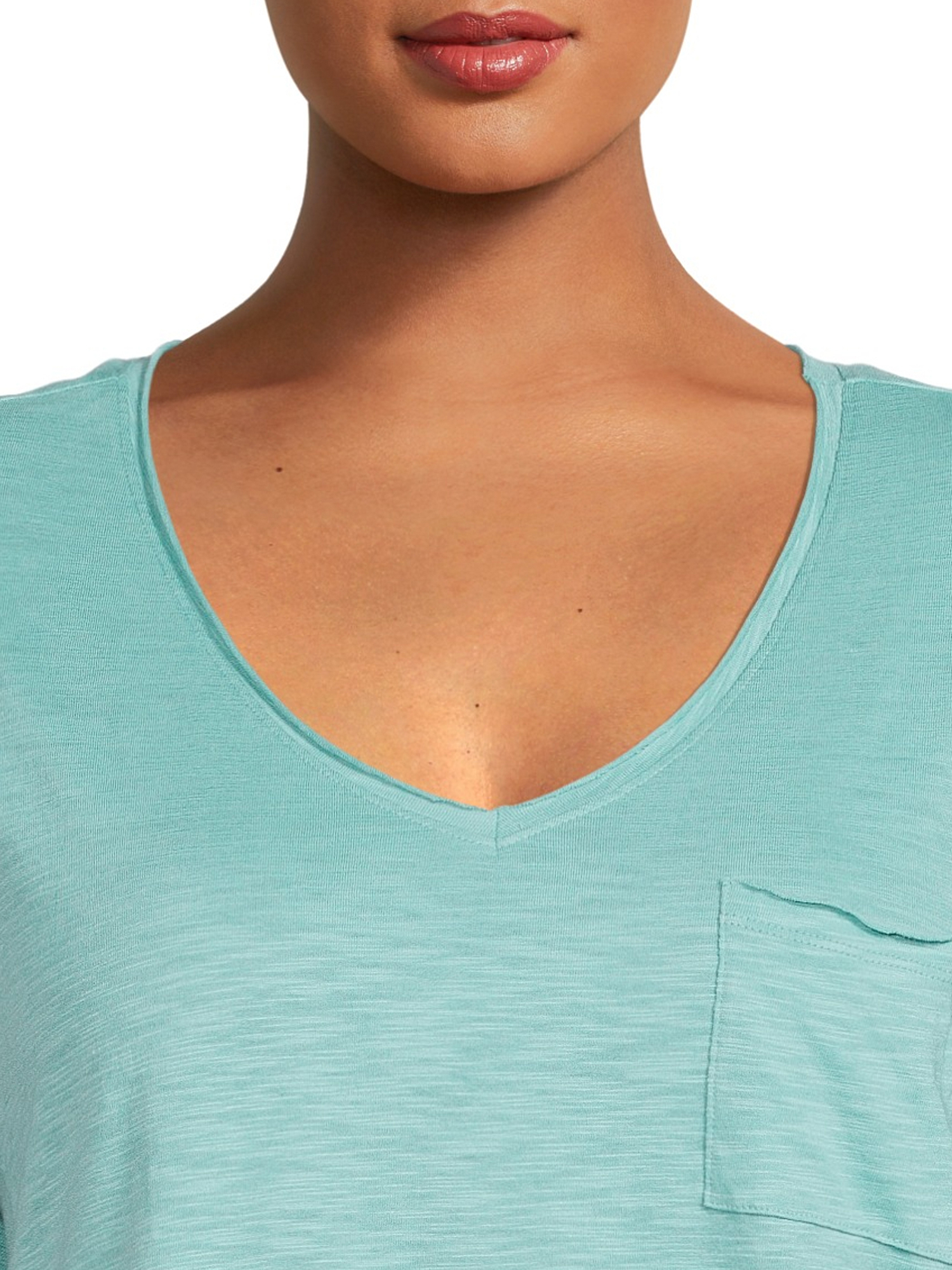 Terra & Sky Women's Plus Size V-Neck T-Shirt, 2-Pack