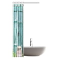 thumbnail image 2 of MYPOP Vintage Decor Shower Curtain Set, Rustic Old Green Wood Barn Door in Farmhouse Countryside Village Aged Rural Life Fabric Bathroom Shower Curtain 36 X 72 Inches, 2 of 2