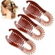 thumbnail image 1 of Nvzi Nuevas pinzas para el cabello con forma de plátano:3 pinzas para el cabello con forma de plátano para cabello grueso,pinzas entrelazadas elásticas y flexibles para el cabello(3 pinzas marrones), 1 of 5