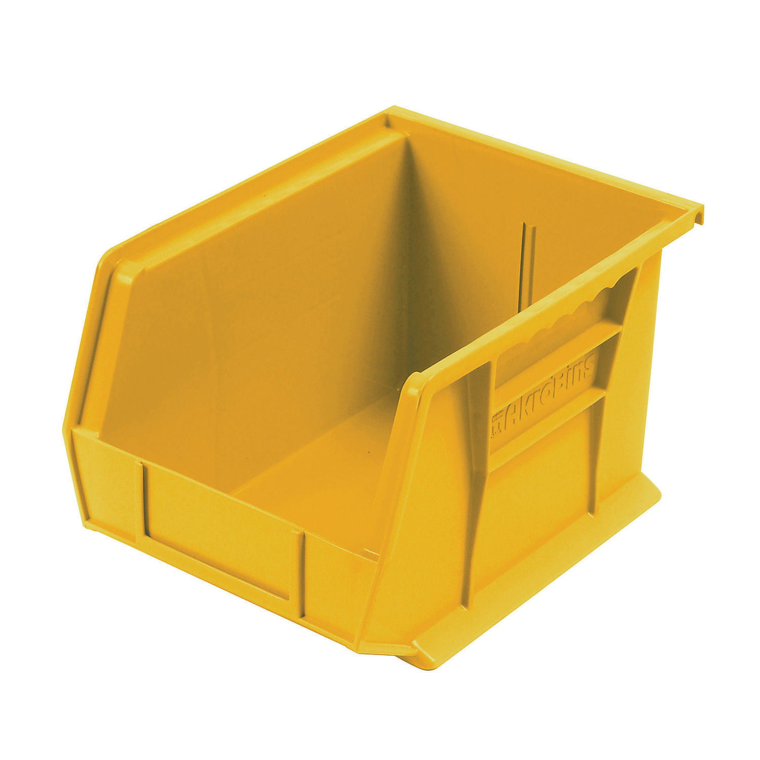 Plastic Stacking Bin Yellow Lot of 12 5-1/2"W x 14-3/4"D x 5"H 