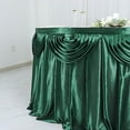 thumbnail image 6 of BalsaCircle 14 feet x 29" Satin Drape Banquet Table Skirt Hunter Green, 6 of 8
