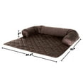 thumbnail image 2 of PETMAKER 30x30.5 Couch Cover for Dogs with Memory Foam Bolster (Brown), 2 of 8
