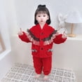 thumbnail image 3 of Pijamas de Navidad para niñas, cárdigan con relleno de terciopelo, ropa para el hogar, otoño e invierno, conjuntos de franela, novedad, 3 of 3
