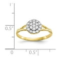 thumbnail image 3 of 10K Yellow Gold Ring Band Fashion Cubic Zirconia CZ White, Size 5, 3 of 5