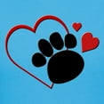 thumbnail image 3 of CafePress - Dog Paw Print With Love Hear T Shirt - Women's Traditional Fit Dark T-Shirt, 3 of 4