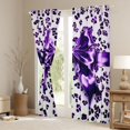 thumbnail image 3 of Feelyou Bowknot Curtains Pack of 2 (52x84 Each), Leopard Print Wildlife Window Curtains, 3 of 6