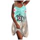 thumbnail image 2 of Vestido de playa para mujer Tirantes sin mangas casuales sueltos con estampado de verano Pompotops  qyievc1289, 2 of 6