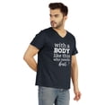 thumbnail image 2 of Inkmeso Mens Tshirt With A Body Like This Who Needs Hair ? Graphic Tshirt For Daddy's Gift Tee Shirt For Funny Balding Tee, 2 of 6