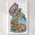 thumbnail image 4 of Hilo de bordar de algodón ecológico, Kit de punto de cruz con estampado de zorro de 14CT, obra de arte de 16x28cm, 4 of 9