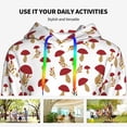 thumbnail image 4 of Honeii Red Mushroom Pattern Womens Oversized Hoodies Long Sleeve Sweatshirts Pullover Fall Outfits with Pocket-Small, 4 of 7