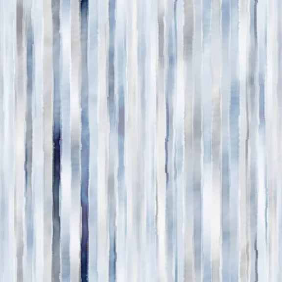 MuralsPrint Baby Blue Watercolor Strips Removable Wallpaper - 10'ft H x 24''inch W