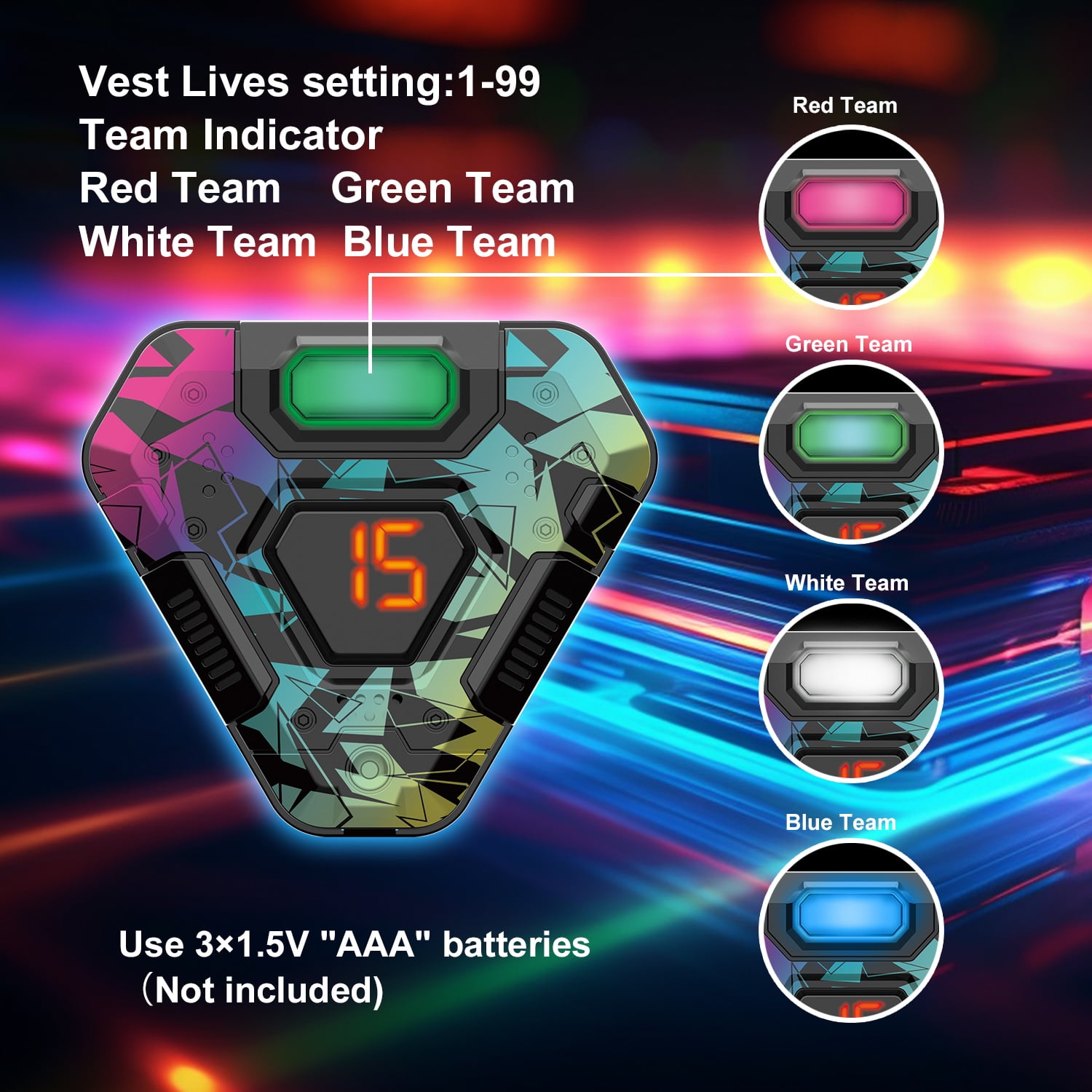 Winyea Tag Battery Powered Indoor & Outdoor Cyberpunk Laser Tag Gift Set for Kids, Teens and Adults