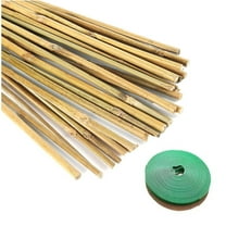 20 Pack Bamboo Plant Stakes for Wood Garden Sticks, Trianu 18 inch Wooden Plant Supports, Bamboo Trellis for Indoor Outdoor