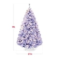 thumbnail image 2 of Best Choice Products 9ft Pre-Lit Lavender Christmas Pine Tree w/ Flocked Branches, 900 Warm-White Lights, 2 of 8
