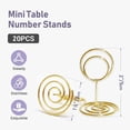 thumbnail image 3 of Table Number Holders 20Pcs - 2 Inch Mini Place Card Holder Short Table Number Stands for Wedding Party Graduation Reception Restaurant Home Centerpiece Decorations Office Memo (Gold), 3 of 6