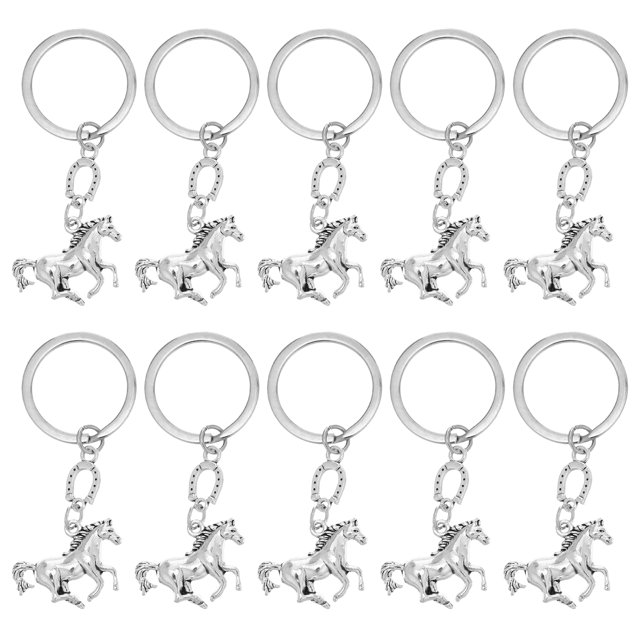 10 llaveros de caballo 2026: llaveros con forma de caballo para el Año Nuevo Chino, recuerdos de fiesta, adornos colgantes con cremallera para bolsos y carteras.