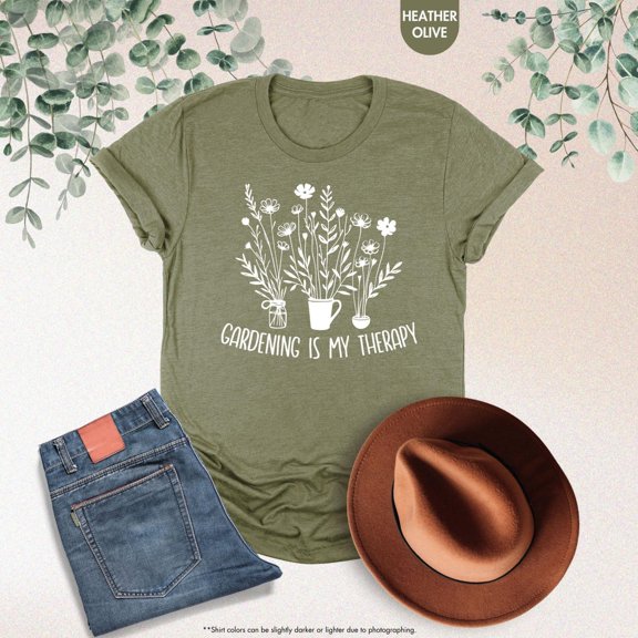 Gardening Is My Therapy Shirt, Gardener Shirt, Plant Lover Shirt, Gardening Therapy Shirt, Plant Lady Gift, Gardening Tee, Gardener All Size S-5Xl