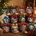 thumbnail image 4 of Qwtwty 12 Pcs Vintage Christmas Ornaments Set, Shatterproof Christmas Wooden Hanging Pendants with Gift Box Packaging for Home Holiday Party Decor, 4 of 7