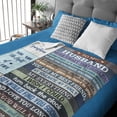 thumbnail image 6 of to My Husband Gifts from Wife, Romantic Gifts for Husband Him Men Birthday Anniversary Wedding Valentine''s Day Gifts, Ultra Soft Flannel Fleece Throw Blanket Cozy Throws for Bed Sofa 50"x60", 6 of 6