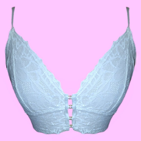 Aerie Real Power Plunge Push-Up Unlined Bra - White - Medium