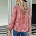 thumbnail image 4 of Camisa de gasa para mujer, Top de mujer, Top redondo de otoño para mujer, camiseta de manga larga impulsada por el rendimiento, 4 of 6