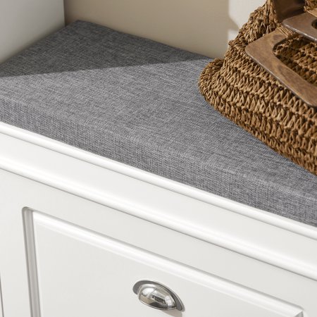SoBuy 玄関ベンチ 収納ベンチ シューズラック 薄型 おしゃれ 幅60×奥行24×高さ51cm コンパクト 省スペース 下駄箱 靴箱 玄関椅