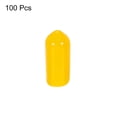 thumbnail image 3 of Unique Bargains 100pcs 6mm Rubber End Caps Cover PVC Vinyl Screw Thread Protector Round Wire Shelf Caps Yellow, 3 of 5