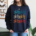thumbnail image 4 of EcoLoom Retro Cycling Funny Cycle Lover Long Sleeve Unisex Midweight Crewneck Sweatshirt, 4 of 4