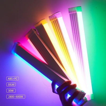 

Pluokvzr 20.5inch LED Fill Light with 28LEDs USB Rechargeable Video Light Wand with 3000mAh Battery LED Ambient Light Magnetic Flash Light Wand Stick for Photography Video Lighting