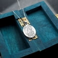 thumbnail image 5 of PicturesOnGold.com Saint Joyce Religious Medal - 1/2 X 2/3 inch Size of Dime, Solid 14K White Gold, 5 of 7