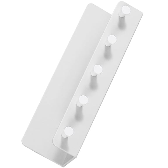 MERRYHAPY White Wall Mount Key Holder Organizer Rack for Entryway Storage, PP Material, Home Wall Hanging