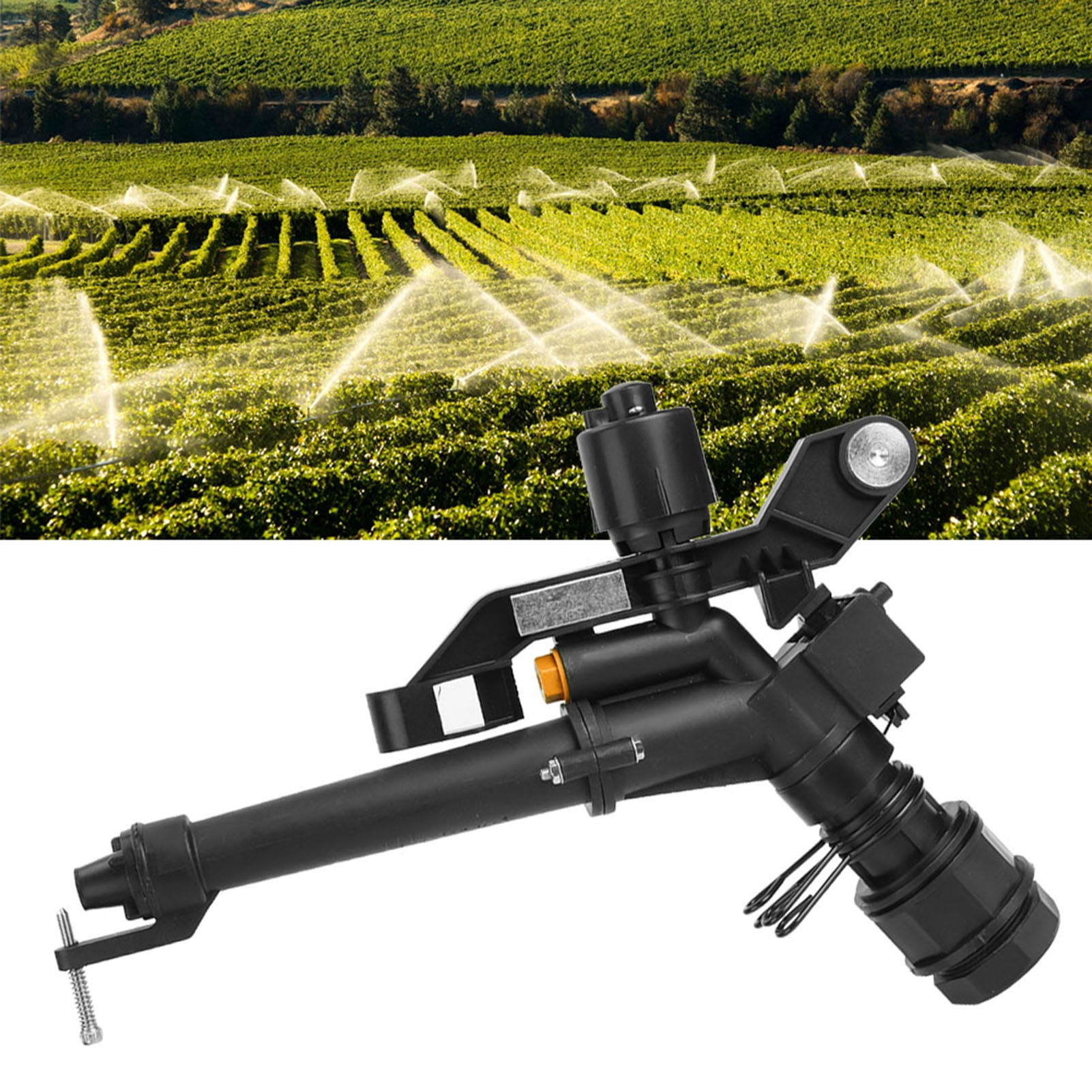 Suodoka 1.5in to 1in DN25 Female Thread Adjustable 360 Degree Rotating Rocking Arm Sprinkler for Large Lawn and Farm Irrigation (10.4 x 14.4 inches / 26.5 x 36.5 cm)