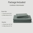 thumbnail image 5 of PURE ERA Ultra Soft Jersey Knit Solid Duvet Cover 3pc Set 100% T-Shirt Cotton (King, Dark Greenish Gray), 5 of 7