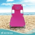 thumbnail image 6 of Ostrich Chaise Lounge Folding Portable Sunbathing Poolside Beach Chair (2 Pack), 6 of 13