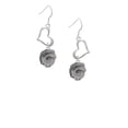 thumbnail image 2 of Delight Jewelry Silvertone Snake Wrapped Around Spinner Open Heart French Earrings, 2 of 4