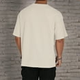 thumbnail image 4 of T-shirts pour Hommes Chemises Blanches pour Hommes Chemises Décontractées pour Hommes T-Shirt Léger à Col Rond T-Shirt Uni Respirant Fluide Confortable à Manches Courtes Hauts d'Extérieur, 4 of 7